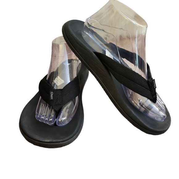 Chaco mens black flip-flops size 8 - Picture 2 of 8